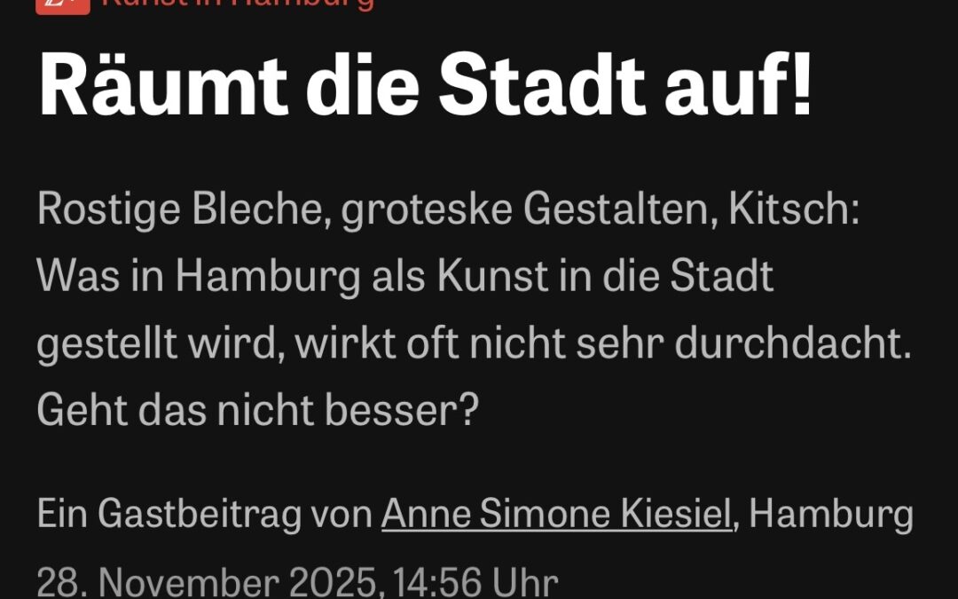 ZEIT: Räumt die Stadt auf!